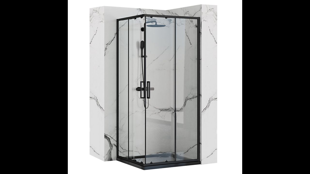 Cabina doccia Rea Punto Black 90x90